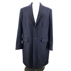 BANANA REPUBLIC Mens  Italian Melton Wool-Blend Top Over Coat Sz L